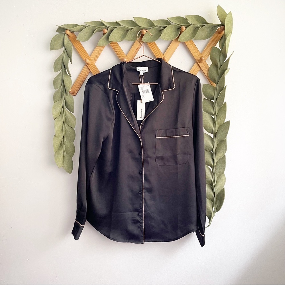 Heartloom Ariella Black Satin Top - Picture 7 of 9